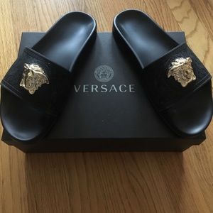 versace open toe slippers
