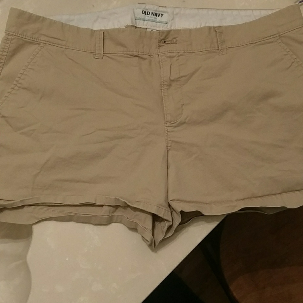 Plus Size Khaki Shorts