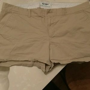 Plus Size Khaki Shorts