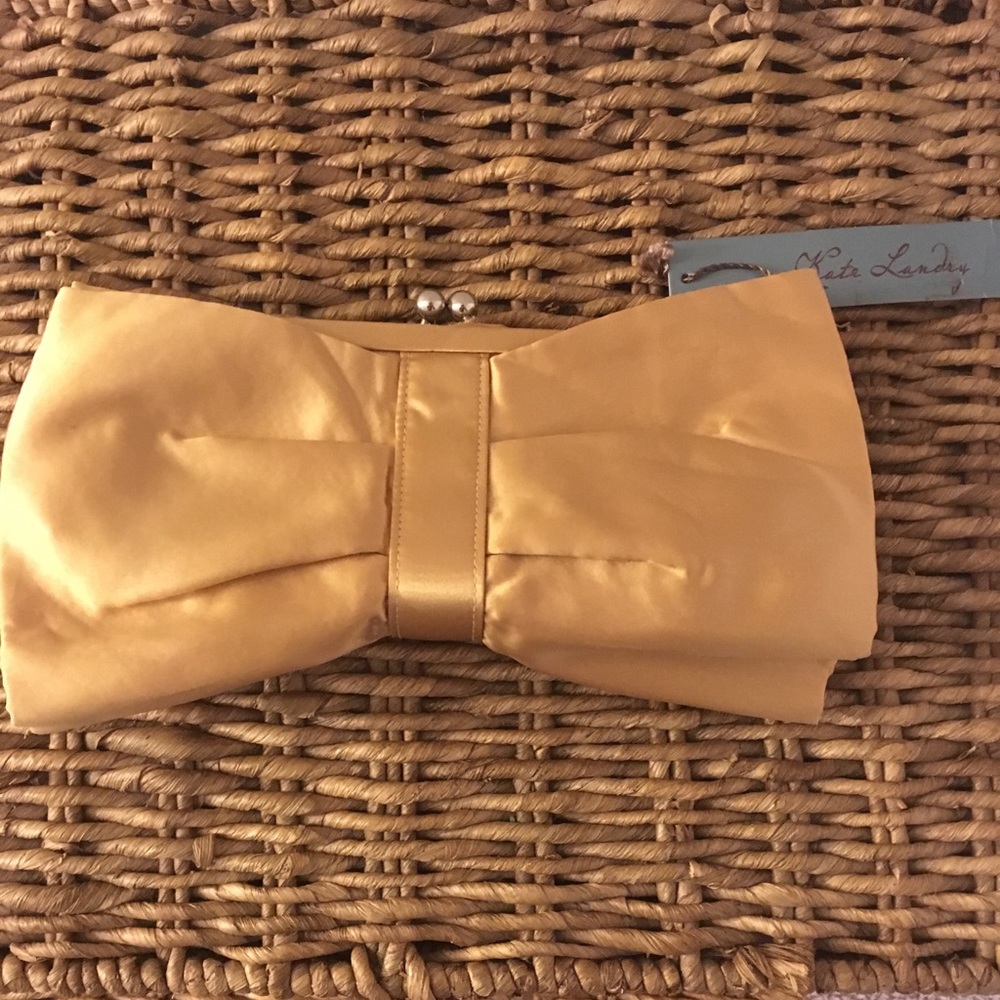 NWT Kate Landry gold clutch