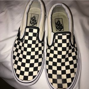 Black & white checkered vans