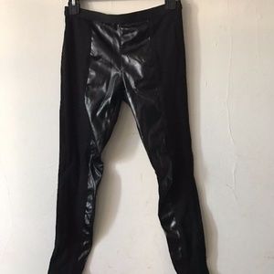 True Religion Leather Panel Leggings