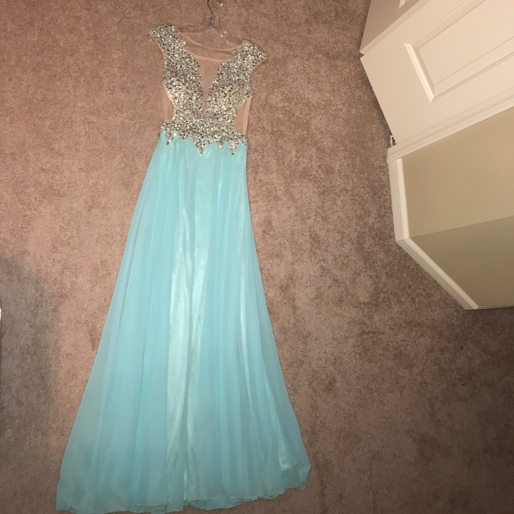 Light blue chiffon dress