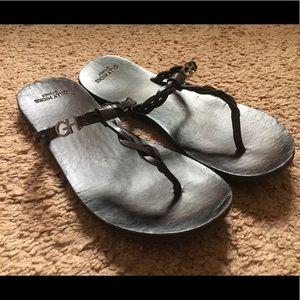 Braided brown sandals