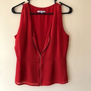 Naked Zebra zip down top