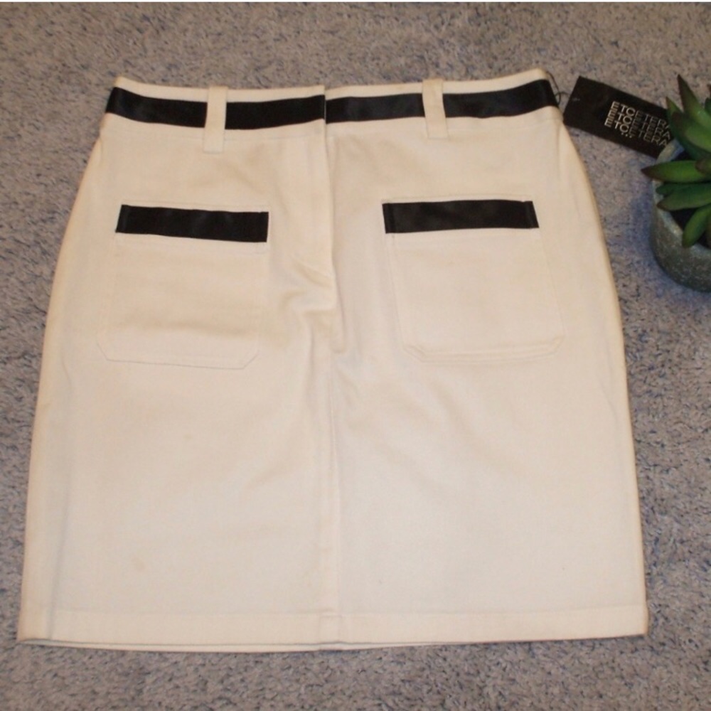Etcetera White & Black Skirt
