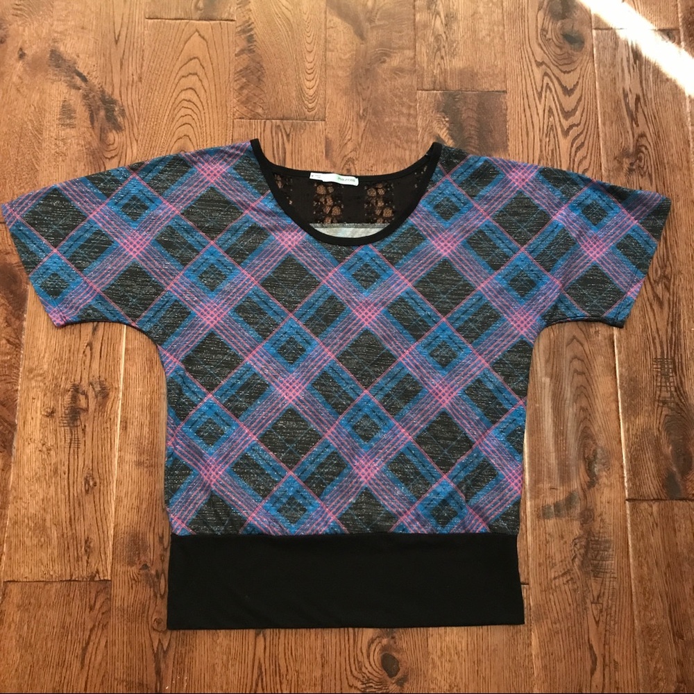 Maurices Plaid Shimmer Top