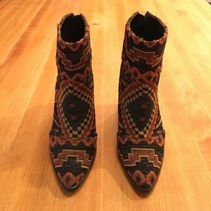 Anthropologie - kelsi dagger patchwork bootie sz 9