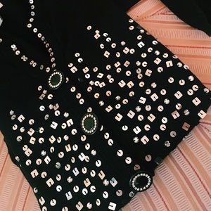 Boston proper sequin cardigan rhinestone Large new