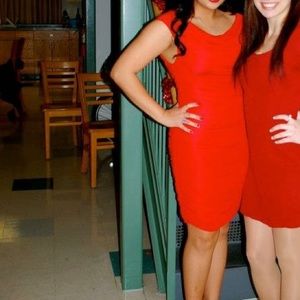 Versatile red party dress