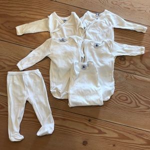 Petit Bateau 6m onesie and pants bundle