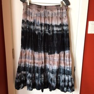 Lilac Indigo Boho Ombre Skirt