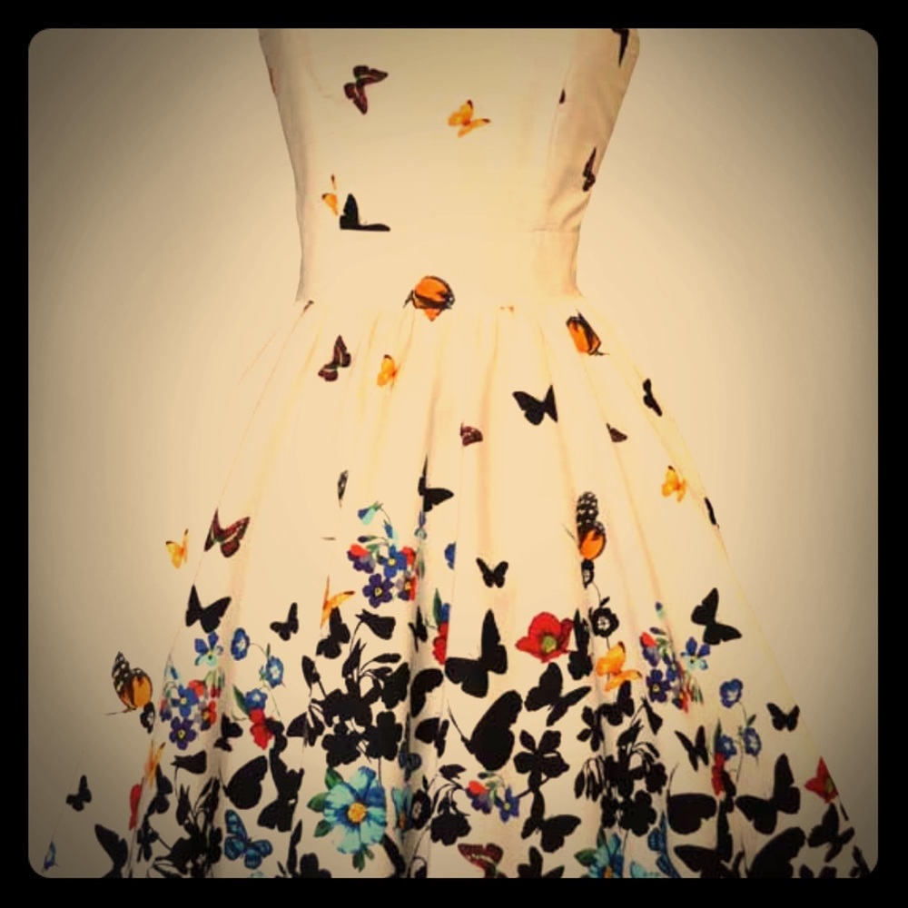 Lady V London Butterfly Dress in Teal