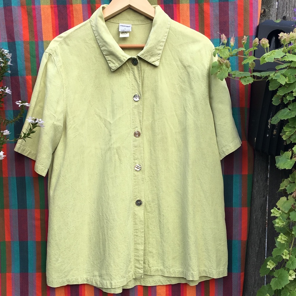 VTG GERTIE'S S/S OVERSIZED LINEN/TENCEL SHIRT
