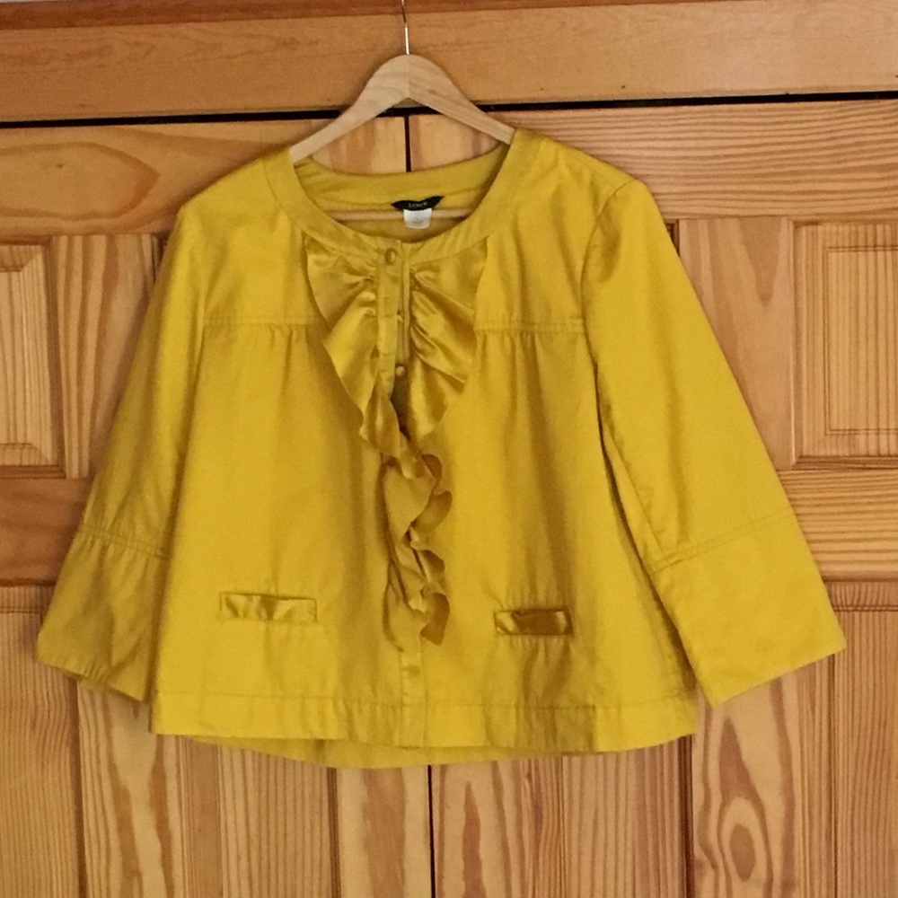 ⬇️   J Crew Mustard Cropped Jacket