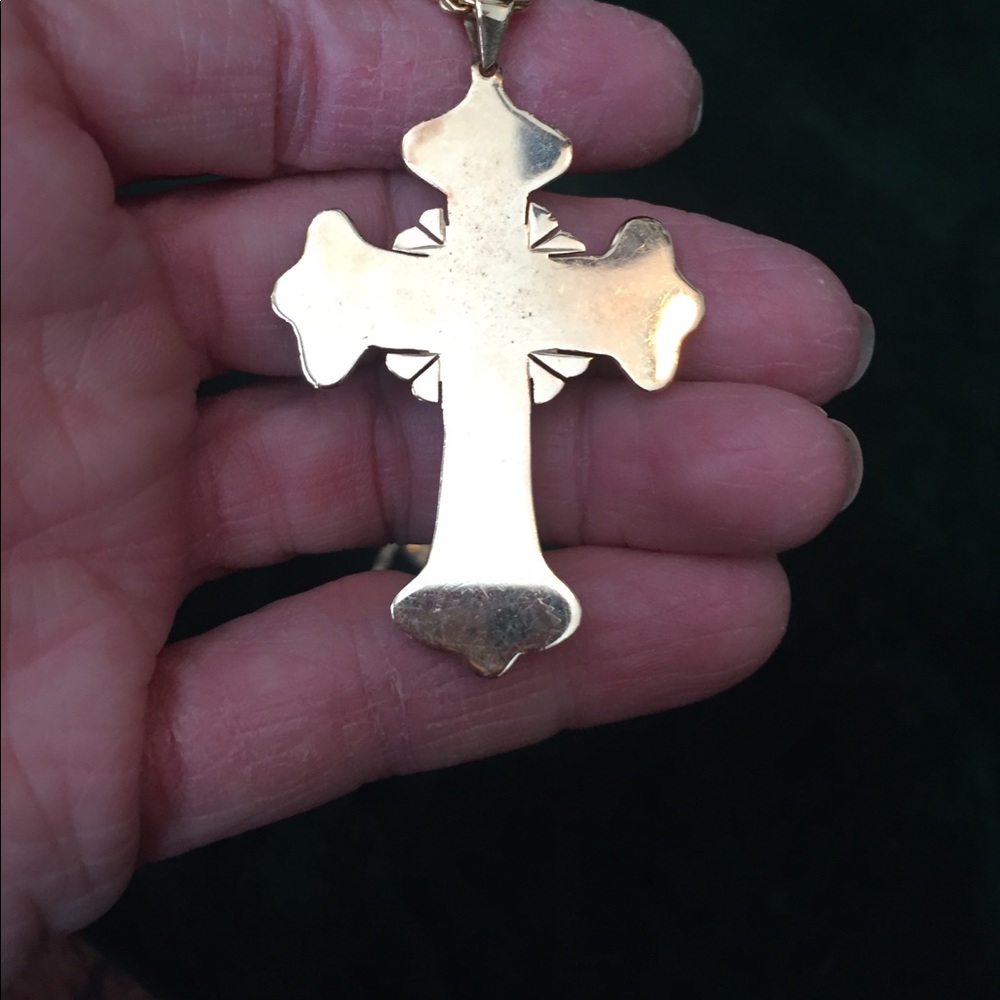 14k gold heavy cross. . - Picture 3 of 4