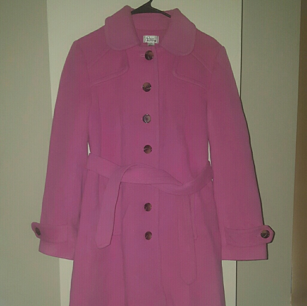 Lily Pulitzer Pink Trench Coat size 4
