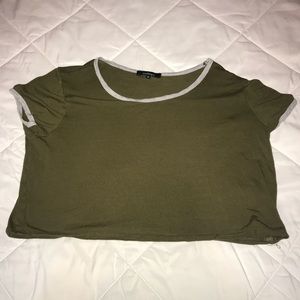 Green crop top size medium
