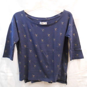 Navy Blue Abercrombie Kids XL Shirt W/ Birds