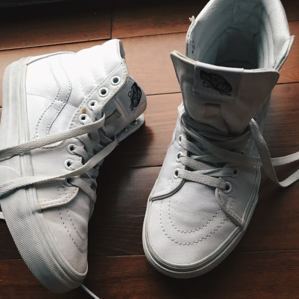 VANS SK8-Hi All White High-Top Shoes