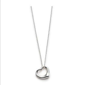 FINAL DROP Tiffany Elsa Peretti OpenHeart Necklace