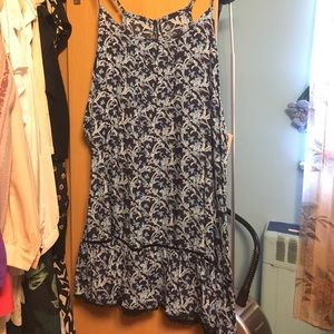 Blue print beach cover up