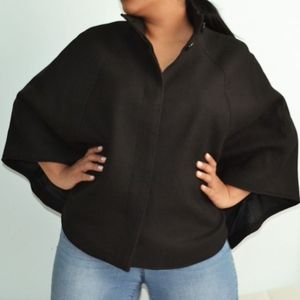 Cape in Textured Woven Fabric