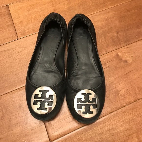 Tory Burch Shoes - Tory Burch Reva Ballerina Black Flats