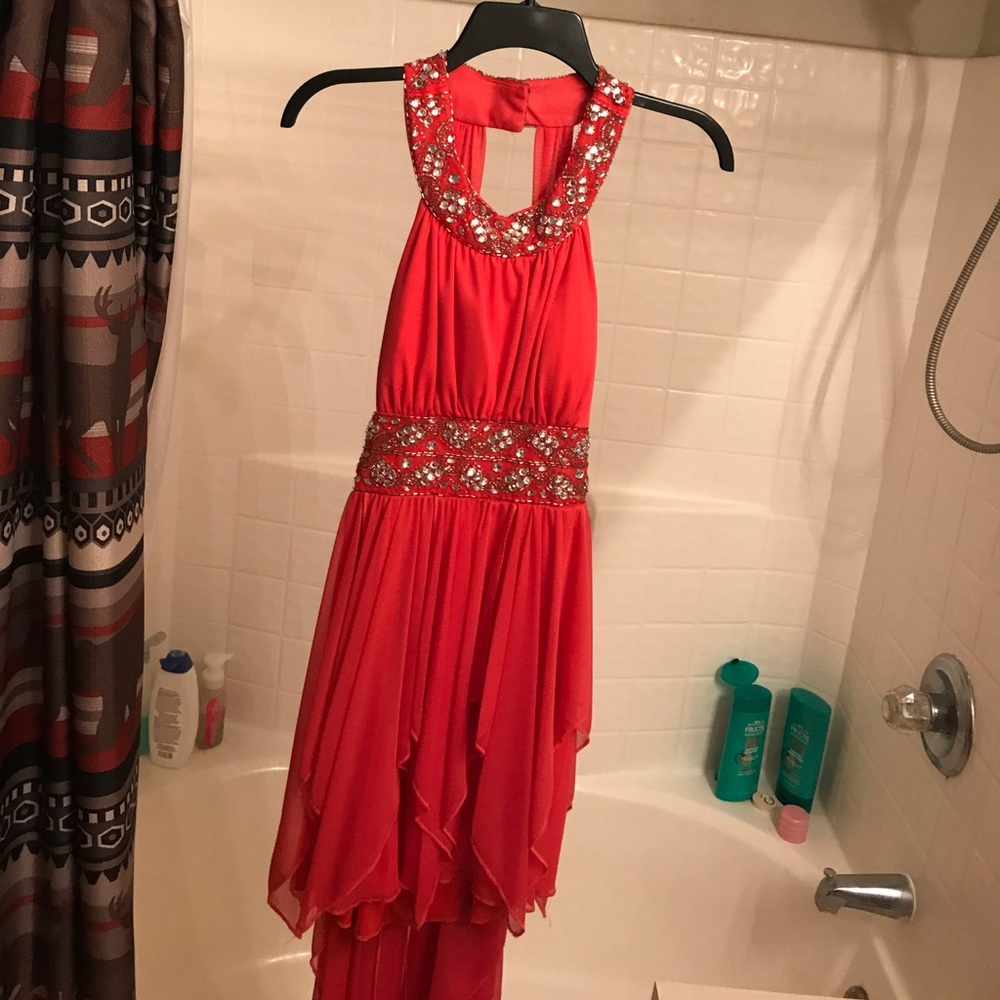 Coral formal dress