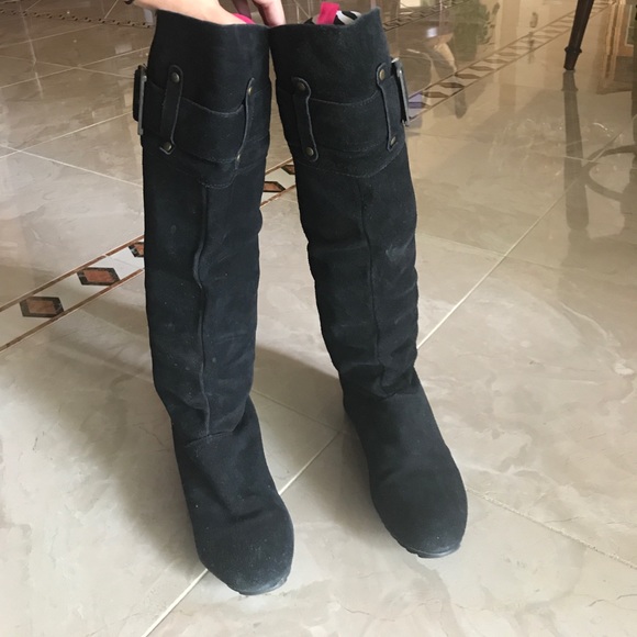 Bakers Black Boots w/Buckle Detailing. Sz 8 - Picture 1 of 6