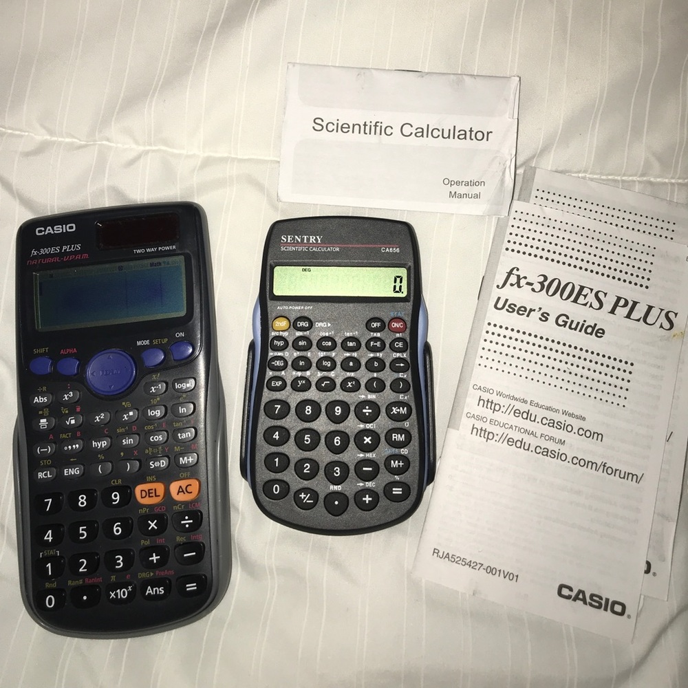 Two scientific calculators