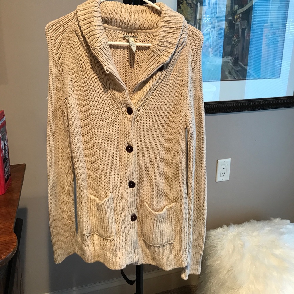 Lucky brand beige sweater