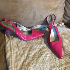 Hot pink high heels