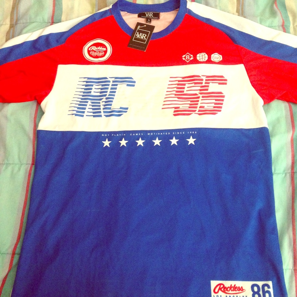 Young & reckless jersey style shirt