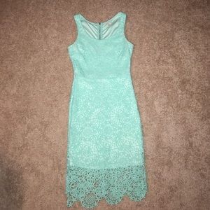 Teal Lace Midi