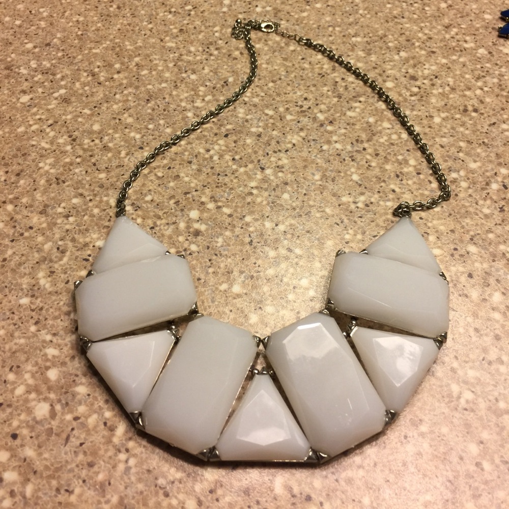 White Statement Necklace