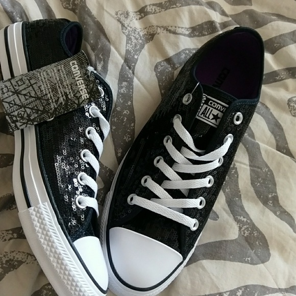 Black bling converse - Picture 2 of 3