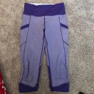 NW/OT White and Purple Lululemon Crops