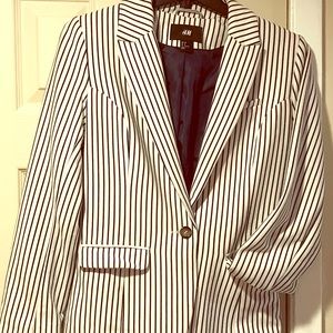 Navy pin striped blazer