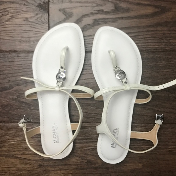 White Michael Kors Sandals - Picture 2 of 3