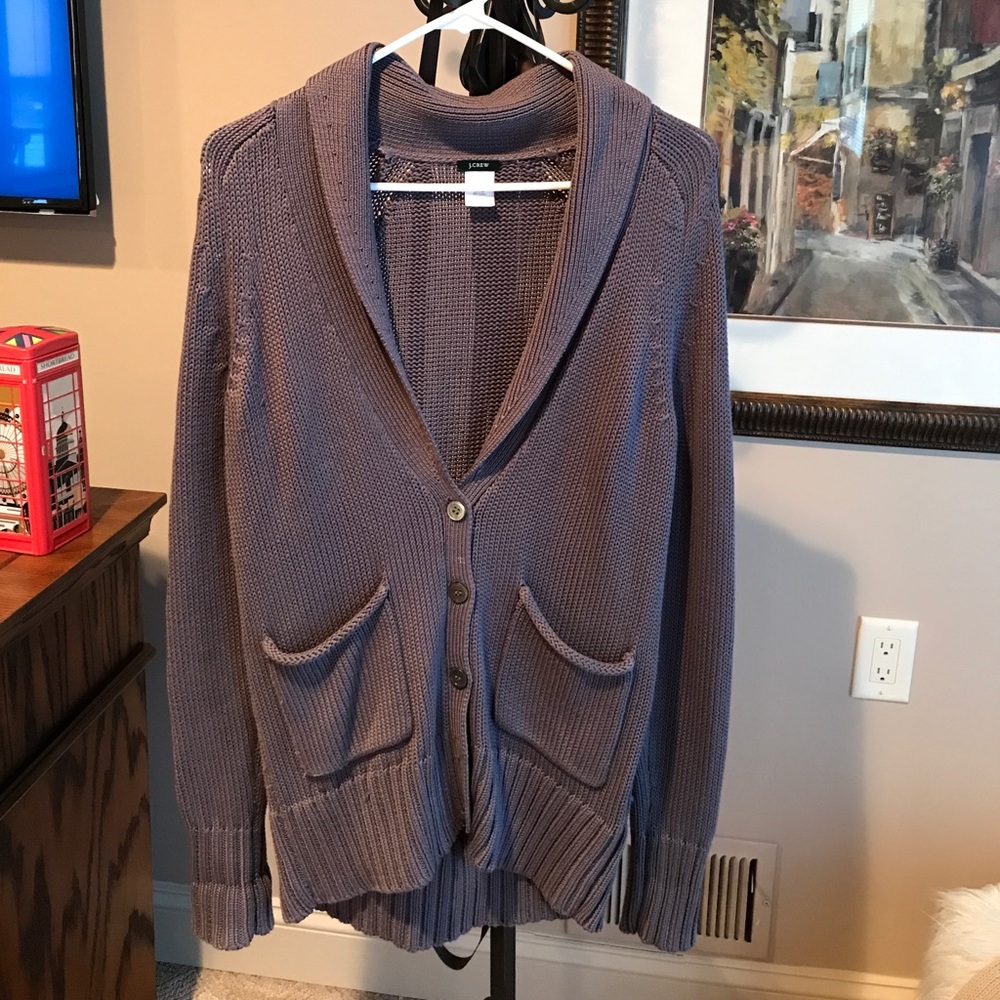 Dark gray cardigan from J. Crew