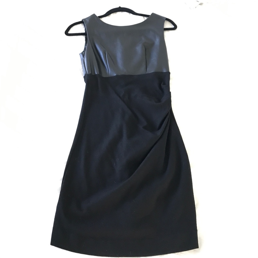 MNG black pleather top dress
