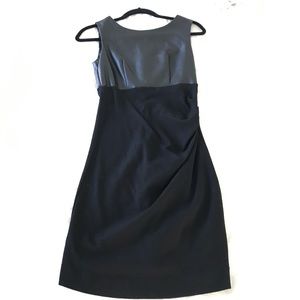 MNG black pleather top dress