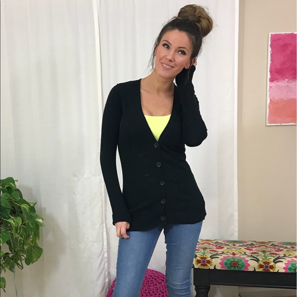 Black cardigan
