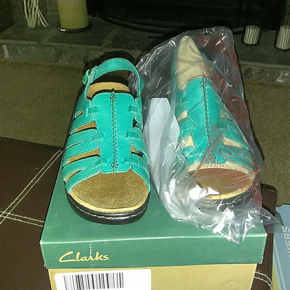 clarks turquoise shoes