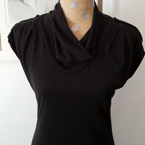 Black Stretch Jersey Dress - Picture 2 of 5