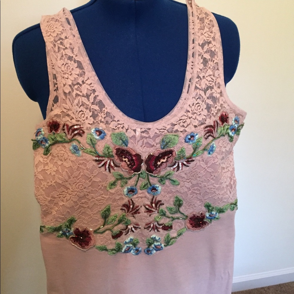 Free people knit dress with beading