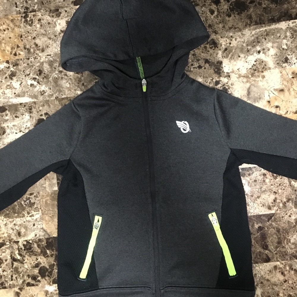 3T zip up grey hoodie Osh Kosh