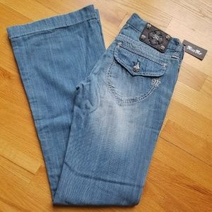 Miss Me wide/flare leg jeans