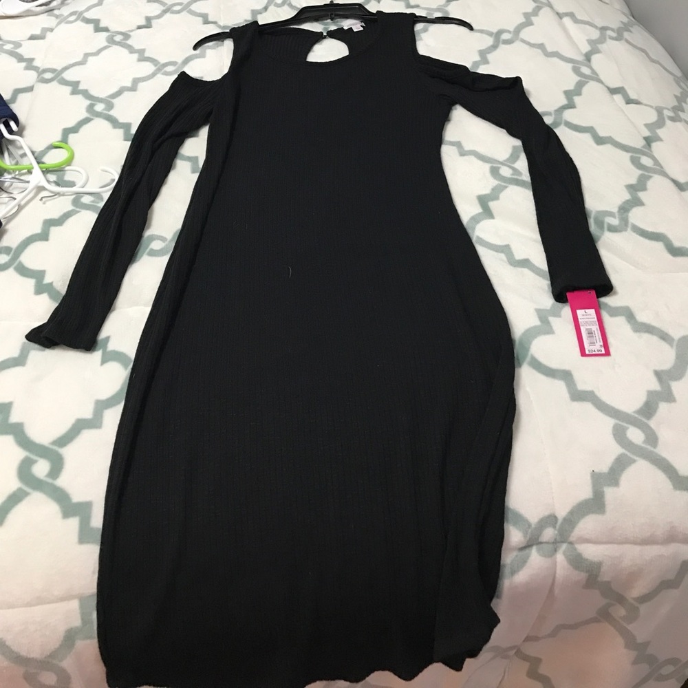 Target Ribbed cold shoulder dress
